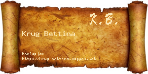 Krug Bettina névjegykártya